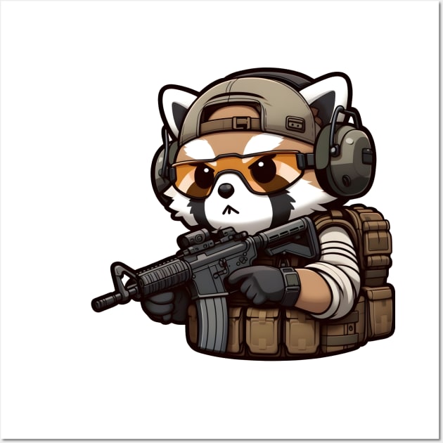 Tactical Tanuki Wall Art by Rawlifegraphic